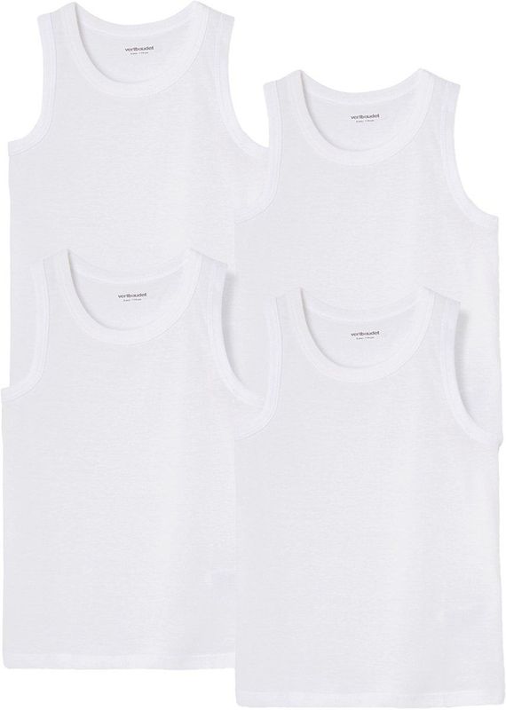 Set van 4 onderhemdjes wit