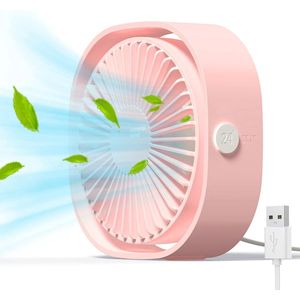 StayPowered Mini-USB Ventilator - Roze - Draagbaar - 3 Snelheden
