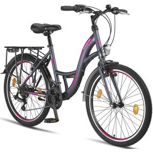 Stadsfiets met 21 versnellingen voor Dames en Heren - Beschikbaar in 20, 24, 26, 28 inch