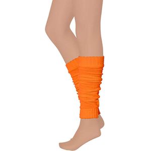 Apollo - Beenwarmer feest - Carnaval beenwarmers - fluor oranje - One size - Beenwarmers dames - Beenwarmers carnaval - Beenwarmers heren - Beenwarmers
