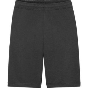 Zwarte shorts / korte joggingbroek voor heren - zwart - katoen - kort joggingbroekje S