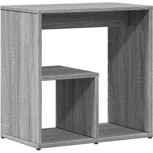 vidaXL Bijzettafel 50x30x50 cm bewerkt hout grijs sonoma eikenkleurig - Bijzettafel - Bijzettafels - Salontafel - Tafel