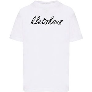 T-Shirt Kletskous-Wit-98