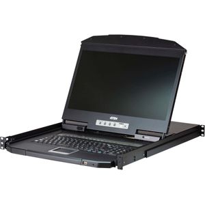 ATEN CL3108NX KVM switch, 18,5 inch TFT, VGA, PS/2-USB, 8 poorten, DE-Layout