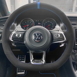 JDtuning | Golf 7 Premium Alcantara stuurhoes | DSG GTI R Scirocco Passat Volkswagen – Blauw