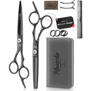 ProTrue 11 Delige Kappersset - Kappersschaar Rechtshandig - Uitdunschaar Kapper - Hair Scissors - Coupeschaar - Haarschaar Set