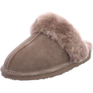 Natural Sense damesleren muiltjes Werra 1152985 pantoffels warme voering grijs