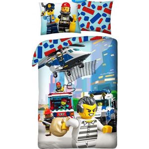 Lego Dekbedovertrek Lego City - Eenpersoons - 140 x 200 cm - Katoen
