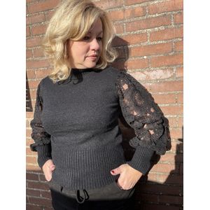 Hill Fashion - Trui - Lea - Zwart - Maat one-size t/m maat 40