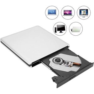 EGoods - Externe Blu-Ray DVD-brander USB 3.0 voor Laptop en PC - Aluminium Behuizing - Draagbaar en Slim - Optische Drive met CD/DVD/BD-schrijver功能