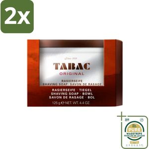 Tabac Original - Scheerzeep in Pot - Rijke schuimvorming - 125 gr - Voordeelverpakking - 2 stuks - Tabac Original - Scheerproduct