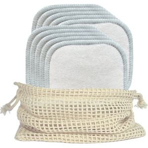 10 Herbruikbare Wattenschijfjes + GRATIS Waszakje - Wasbare Wattenschijfjes - Wattenschijfjes Herbruikbare - Wasbare Make up Pads - Makeup Remover Pads - Duurzame Wattenschijfjes Bamboe - Bamboe Wattenschijfjes Roze, Wit en Zwart