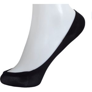 2 pack Breitex dames ballerina sokjes met siliconen antislip, zwart maat 39-42