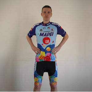 Mapei blauw - wielershirt - koerstrui - retro - vintage - maat S