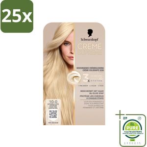 25 x Schwarzkopf - Haarkleuring - Creme Supreme 10-0 - Natuurlijk Ultra Lichtblond - 245g - Grootverpakking - Ultra Lichte Blond - Blond Haar - Haarkleuring - Grijsdekking - Haarkleur