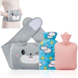 Unyqoos® Veelzijdige Warmwaterkruik met Zachte Overtrek voor Comfort en Pijnverlichting