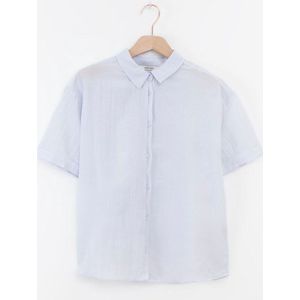 Sissy-Boy - Lichtblauwe blouse met korte mouwen