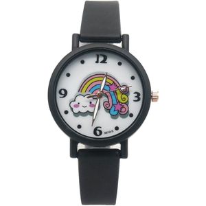 Horloge voor Kinderen - Regenboog - Kast 34 mm - Zwart