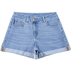 Bovista Korte Broek Dames - Spijkerbroek - met Zakken - Volwassenen - Jongens - Shorts - Lichtblauw - Maat L