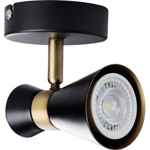 MILENO 1 - wandlamp - plafondlamp spot - incl LED - zwart - goud