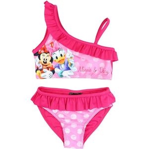 Disney Bikini - Minnie Mouse en Katrien -Donkerroze - Maat 98/104
