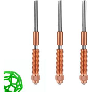 Allecto Plus - Mondstuk 04mm voor 3D-printer - Hard Staal - Vervanging - Ender 3 - Onderdelen Accessoires - 3 stuks