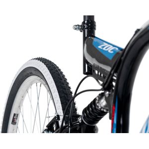 Ks Cycling Fiets 26 inch fully-mountainbike Zodiac met 21 versnellingen zwart-rood - 48 cm