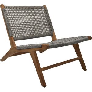 Lounge stoel - terrasstoelen weerbestendig - tuinstoel - tuinstoel kuip - kuipstoel buiten - lounge fauteuil - loungestoel - 66x80x65 - Wood Selections