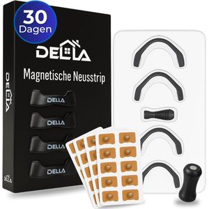 Della® Magnetische Neusstrips - 30 Paar - Neusspreider - Neusspreider Set - Snurkbeugel - Neuspleister Huidvriendelijk - 60 Stuks Neusstickers