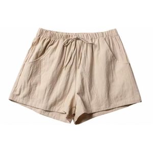 Linnen Dames Short Korte Broek - Beige - one size