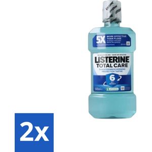 Listerine – Mondwater – Total Care – Bescherming tegen tandsteen – 500 ml - Voordeelverpakking - 2 stuks