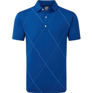 Golfpolo Heren Footjoy Raker Print Deep Blue