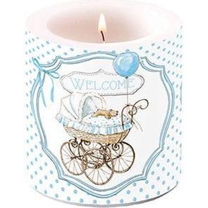 Ambiente Kaars Small Welcome blue