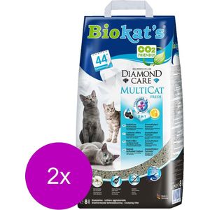 Biokat's Diamond Care Multicat - Kattenbakvulling - 2 x 8 l