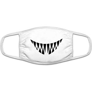 Monster teeth mondkapje | monster | gebit | tanden | tandarts | gezichtsmasker | bescherming | bedrukt | logo | Wit mondmasker van katoen, uitwasbaar & herbruikbaar. Geschikt voor OV