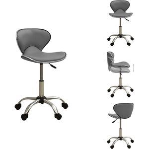 vidaXL Werkkruk - Werkkrukken - Stoel - Stoelen - Salonkruk kunstleer grijs