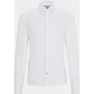 BOSS - Hal Overhemd Jersey Wit - Heren - Maat 43 - Regular-fit