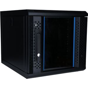 DSIT 10 inch 6U serverkast met glazen deur 370X450X370mm (BxDxH) - serverbehuizing - serverrack