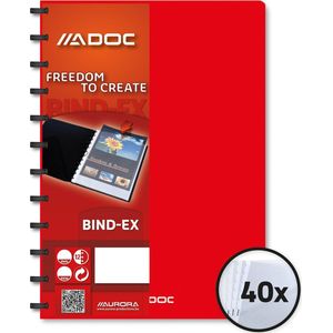 Adoc Bind-Ex A4 Standaard Showmap rood 40 hoezen doos van 5