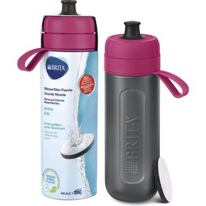BRITA - Fill&Go Waterfilterfles ACTIVE - 0,6L - Roze - inclusief 1 MicroDisc waterfilter