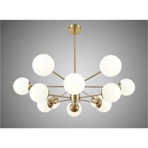 Industriële Plafondlamp - 12x E14 - 40W - Kroonluchter - Hanglamp - Luxe Goudenlamp