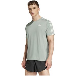 Adidas - Own The Run 3 Stripes - T-shirt - Zwart - Katoen