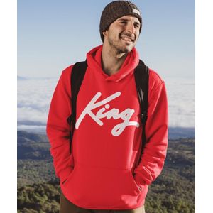 King / Queen Hoodie Red (King - Maat XXL) | Koppel Cadeau | Valentijn Cadeautje voor hem & haar