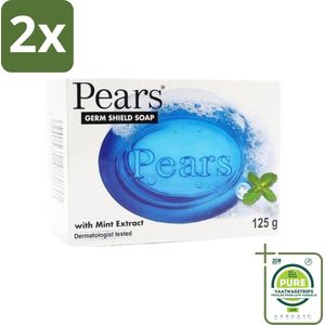 Pears - Zeep - Transparant - Mint - Zacht - 125 Gr - Voordeelverpakking - 2 stuks - Zeep - Zeep transparant