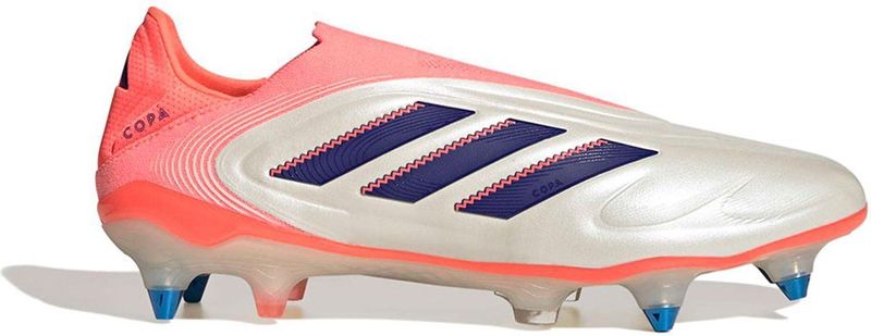 adidas Copa Pure III Elite - Veterloze Voetbalschoenen - Gebroken Wit Blauw Roze - IJzeren Noppen