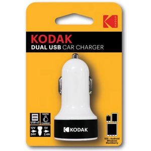 Kodak Dual USB Auto Adapter - 2x 2.4A - Zwart