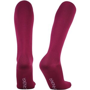 KANGKA® Compressiekousen Maat 39-42 (L/XL) - Donker Rood - Steunkousen voor Zittend en Staand Beroep - Reissokken - Compressie sokken voor Hardlopen, Wandelen, Vliegtuig