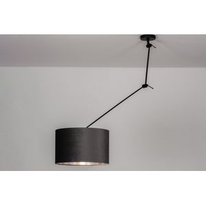 Lumidora Hanglamp 30920 - CHARLOTTE - E27 - Zwart - Grijs - Zilver -oud zilver - Metaal - ⌀ 45 cm