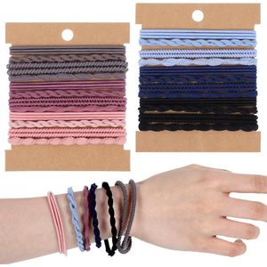 Brenzoos - Boho haarelastiekjes voor dames - Set van 48 - Vlechtelastiek - Haarbanden - Armbanden - Meisjes - Kleurrijk - Haarbandjes