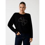 Guess - W5BR42Z26I2 - Trui - Zwart - Lange Mouwen - Casual - Polyester